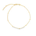 Box Chain Anklet With Round Ball (E168)