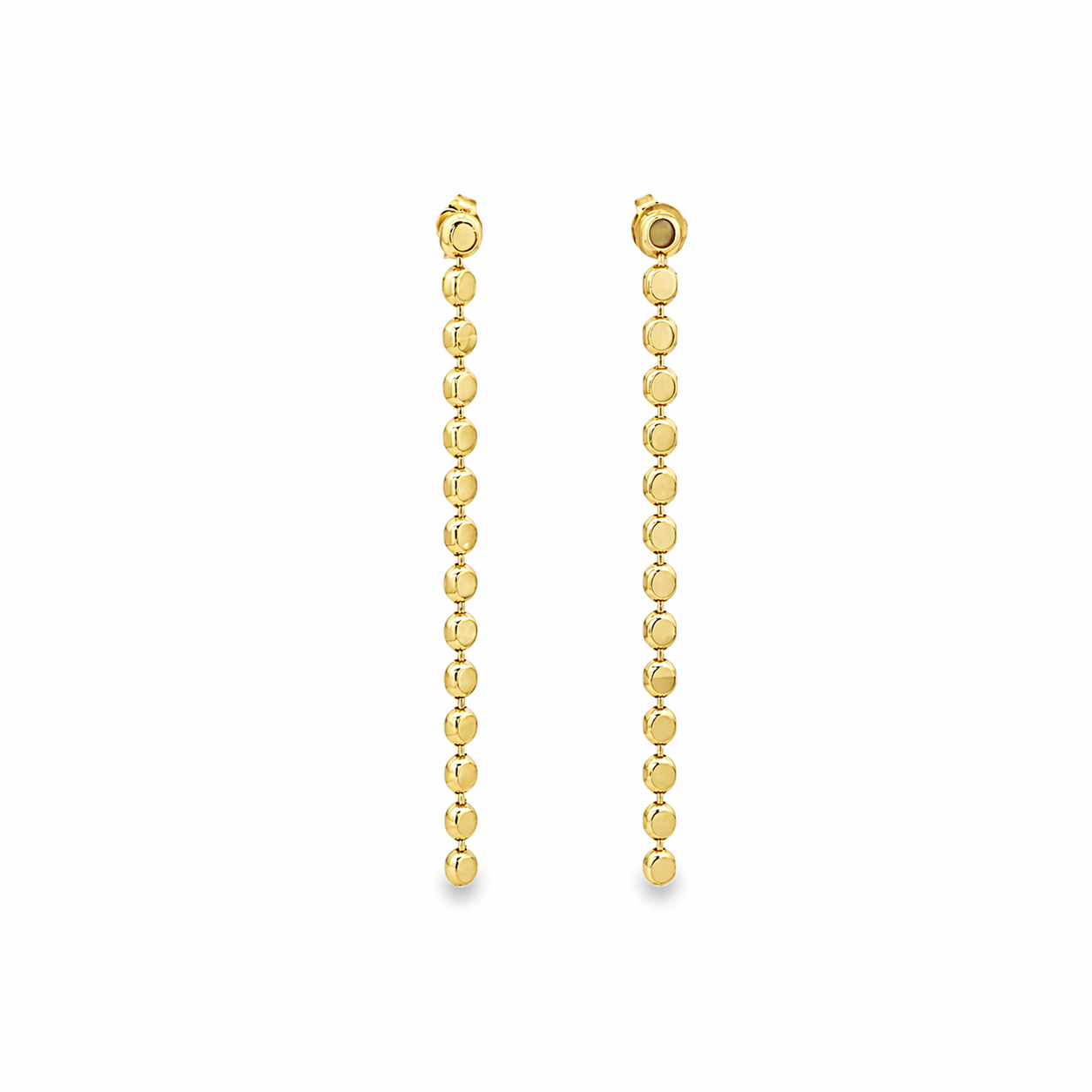 Disc Chain Drop Earrings (J25)